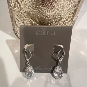 Cara Crystal Diamond Cut Teardrop Earrings